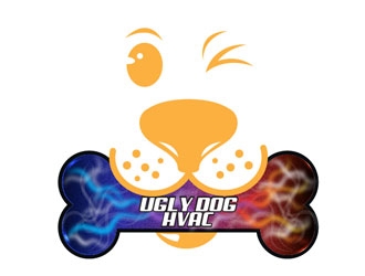 Ugly Dog HVAC logo design by LogoInvent