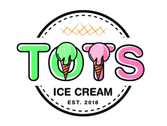 TOTS Ice Cream  logo design by Eliben