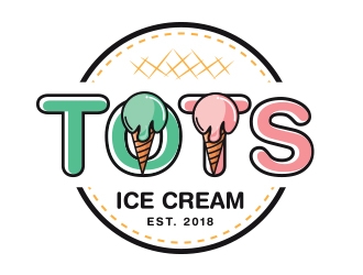 TOTS Ice Cream  logo design by Eliben