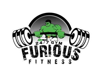 FURIOUS FITNESS  logo design by giphone