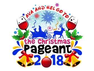 Ava and Hel go to the Christmas Pageant 2018 logo design by DreamLogoDesign