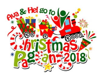 Ava and Hel go to the Christmas Pageant 2018 logo design by ingepro