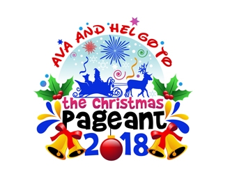 Ava and Hel go to the Christmas Pageant 2018 logo design by DreamLogoDesign