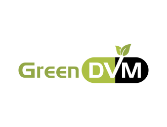 Green DVM logo design by oke2angconcept