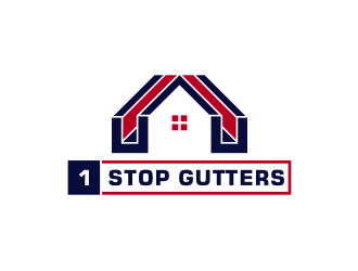 1 Stop Gutters logo design by alby