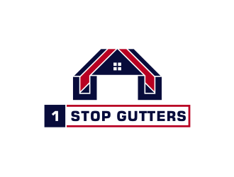 1 Stop Gutters logo design by alby