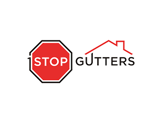 1 Stop Gutters logo design by checx