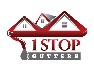 1 Stop Gutters logo design by Suvendu