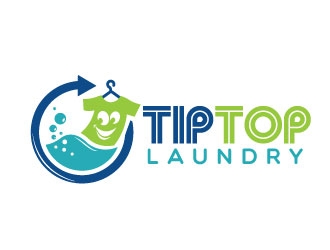 TIP TOP LAUNDRY logo design by REDCROW