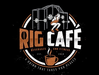 Rig café  logo design by REDCROW
