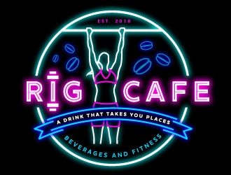 Rig café  logo design by REDCROW
