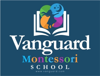 Vanguard Montessori School  logo design by nikkiblue