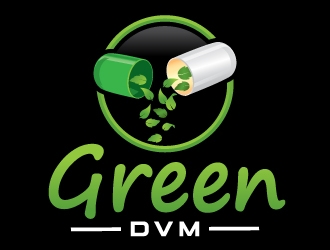Green DVM logo design by Suvendu