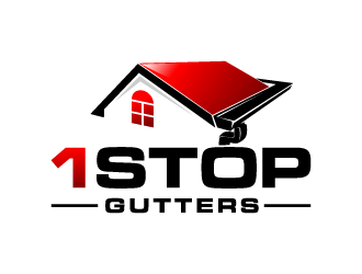 1 Stop Gutters logo design by shadowfax