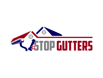 1 Stop Gutters logo design by ROSHTEIN