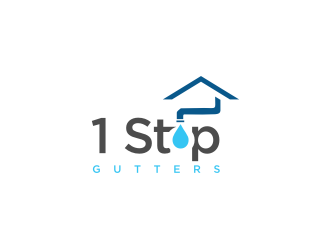 1 Stop Gutters logo design by R-art