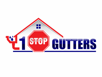 1 Stop Gutters logo design by agus