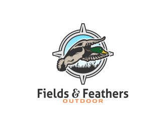 Fields & Feathers Outdoors logo design by SmartTaste