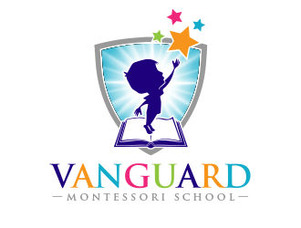 Vanguard Montessori School  logo design by BeDesign
