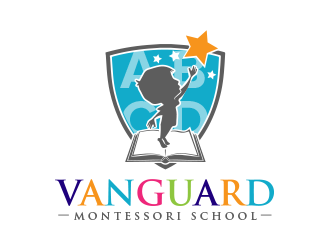 Vanguard Montessori School  logo design by BeDesign