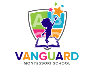 Vanguard Montessori School  logo design by BeDesign