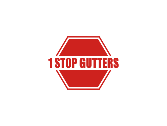 1 Stop Gutters logo design by sikas