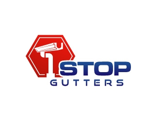 1 Stop Gutters logo design by usef44