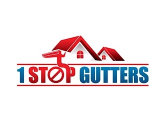 1 Stop Gutters logo design by shere