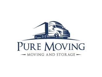 Pure Moving  logo design by fillintheblack