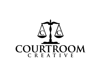 Courtroom Creative logo design by oke2angconcept