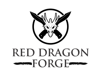 Red Dragon Forge logo design by beejo