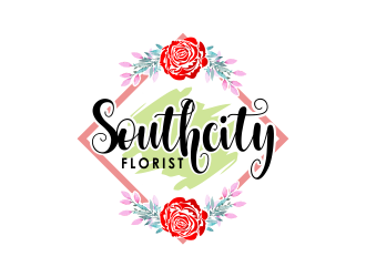 Southcity Florist logo design by Girly