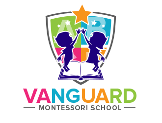 Vanguard Montessori School  logo design by BeDesign