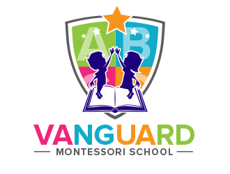 Vanguard Montessori School  logo design by BeDesign