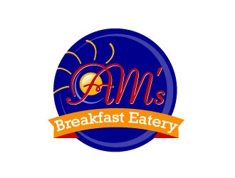 AMs Breakfast Eatery logo design by dondeekenz