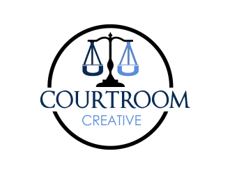 Courtroom Creative logo design by giphone