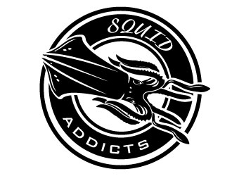 Squid Addicts logo design by Erasedink