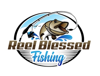 Reel Blessed Fishing logo design by DreamLogoDesign