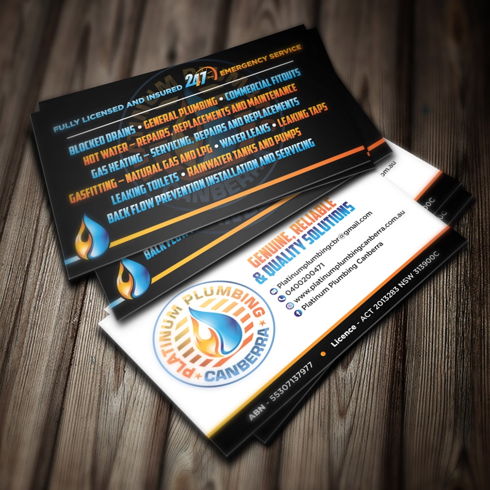 Platinum Plumbing Canberra logo design by scriotx