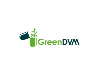 Green DVM logo design by CreativeKiller