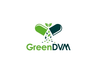 Green DVM logo design by CreativeKiller