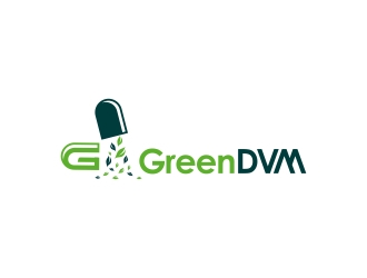 Green DVM logo design by CreativeKiller