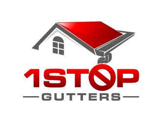 1 Stop Gutters logo design by shadowfax