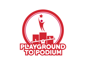 Playground to Podium logo design by shikuru