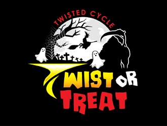 Twist or Treat (logo name) Twisted Cycle (Company Name)  logo design by MAXR