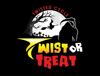 Twist or Treat (logo name) Twisted Cycle (Company Name)  logo design by MAXR