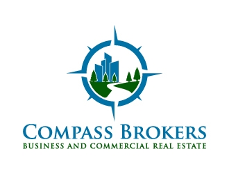 Compass Brokers, Business and Commercial Real Estate logo design by abss