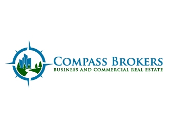 Compass Brokers, Business and Commercial Real Estate logo design by abss