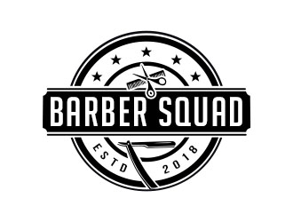 Barber Squad logo design by Benok