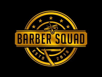 Barber Squad logo design by Benok
